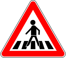 Gefahrenzeichen Fußgängerüberweg (VZ 134)