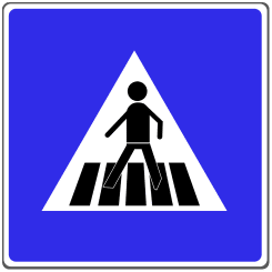 Richtzeichen Fußgängerüberweg (VZ 350)