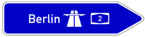 Zeichen 430 (Wegweiser zur Autobahn)