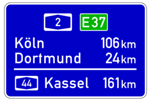 Zeichen 453 (Entfernungstafel)