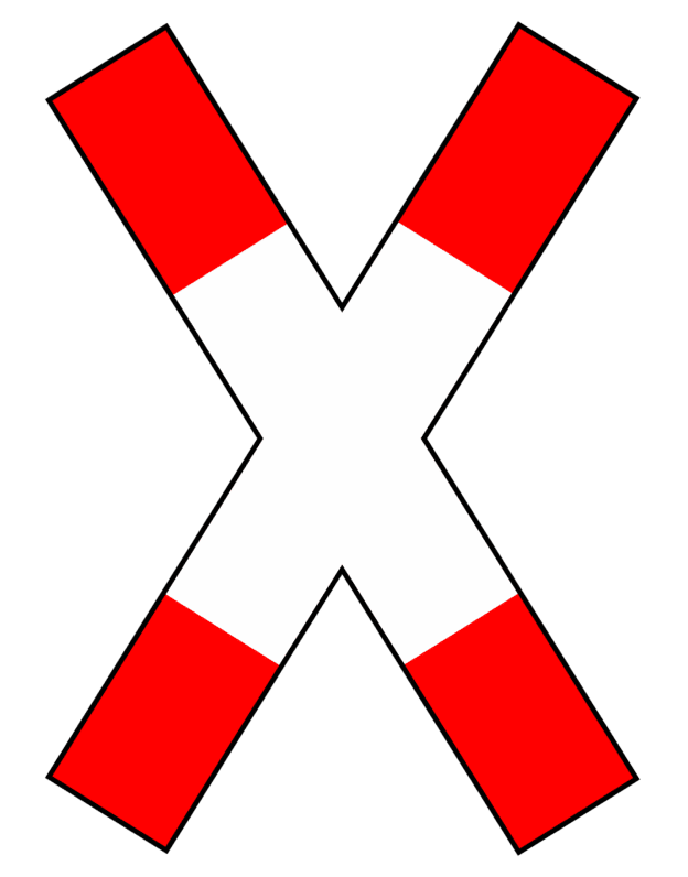 Andreaskreuz (Verkehrszeichen 201) Regeln gemäß StVO