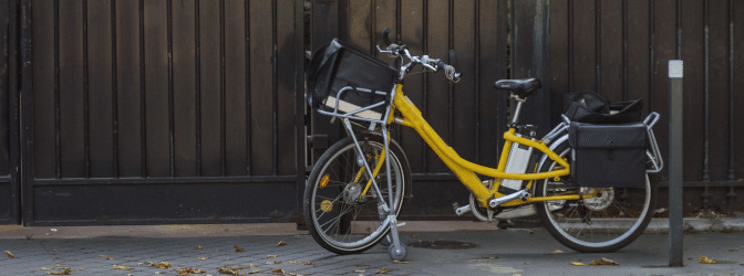 Wo dürfen Sie ihr Fahrrad abstellen? An einer Laterne oder auf einem Parkplatz? 