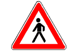 Verkehrszeichen Fußgänger