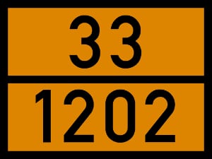 Die auf der Gefahrgutkennzeichnung vermerkte UN-Nummer beschreibt die Zusammensetzung des Transportgutes.