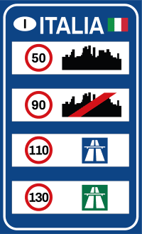 In Italien gilt auf der Landstraße eine maximale Geschwindigkeit von 90 km/h.