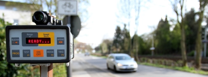 Mobile Lasermessgeräte wie der Laser Patrol können an unterschiedlichen Standorten eingesetzt werden.