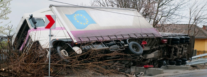 Wie viele Lkw waren in Unfälle verwickelt? Laut Statistik 32.234 im Jahr 2017.