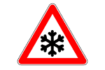 Verkehrszeichen Schnee- und Eisglätte