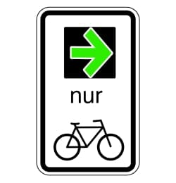 Die StVO-Novelle sieht einen Grünpfeil für Radfahrer vor.