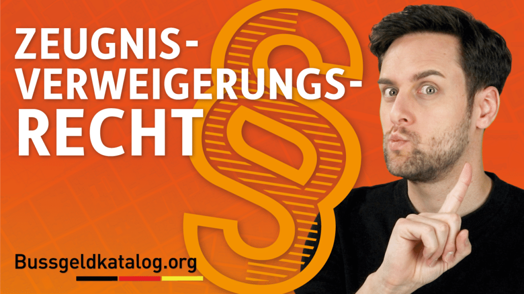 Informationen zum Zeugnisverweigerungsrecht bietet dieses Video.
