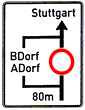 Vorwegweiser für Umleitungen