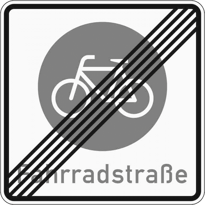 VZ 244.2: Ende einer Fahrradstraße